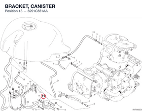 BRACKET, CANISTER 8291C551AA diagram position