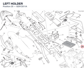 LEFT HOLDER 8291C611A diagram position
