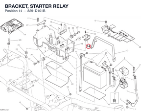 BRACKET, STARTER RELAY 8291D101B diagram position