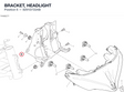 BRACKET, HEADLIGHT 8291D722AB diagram position