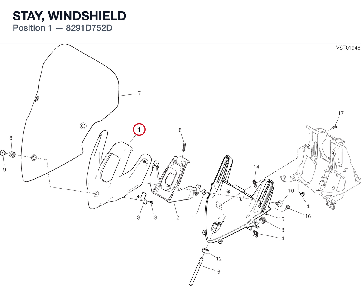 STAY, WINDSHIELD 8291D752D diagram position