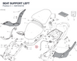 SEAT SUPPORT LEFT 8291E021B diagram position