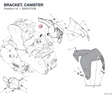 BRACKET, CANISTER 8291E731B diagram position