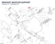 BRACKET, MUFFLER SUPPORT 8291E861AA diagram position