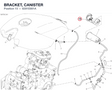 BRACKET, CANISTER 8291E991A diagram position