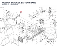 HOLDER BRACKET, BATTERY BAND 8291F361B diagram position