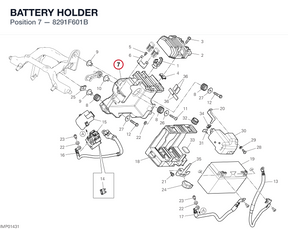 BATTERY HOLDER 8291F601B diagram position