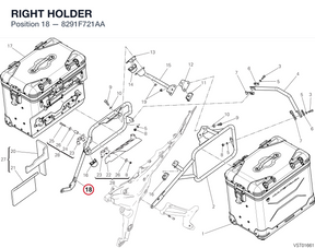 RIGHT HOLDER 8291F721AA diagram position