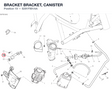 BRACKET BRACKET, CANISTER 8291F991AA diagram position