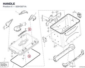 HANDLE 8291G671A diagram position