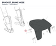 BRACKET, BRAKE HOSE 8291G861A diagram position