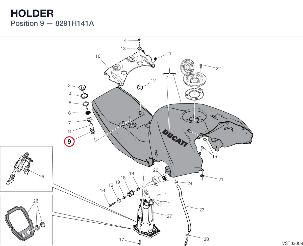 HOLDER 8291H141A diagram position