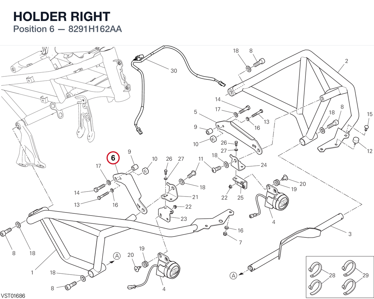 HOLDER RIGHT 8291H162AA diagram position