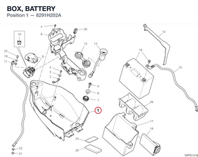 BOX, BATTERY 8291H202A diagram position