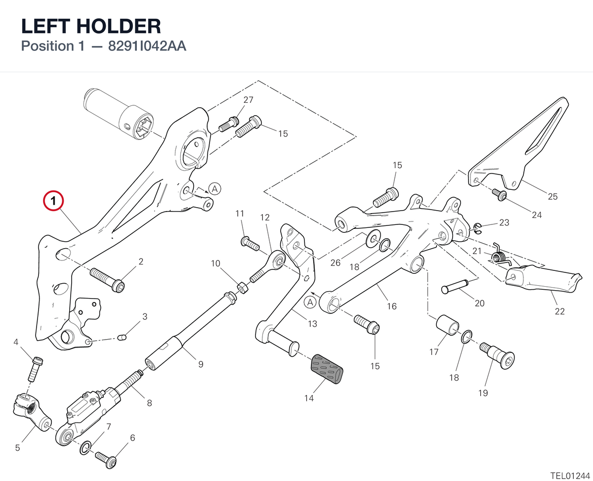 LEFT HOLDER 8291I042AA diagram position