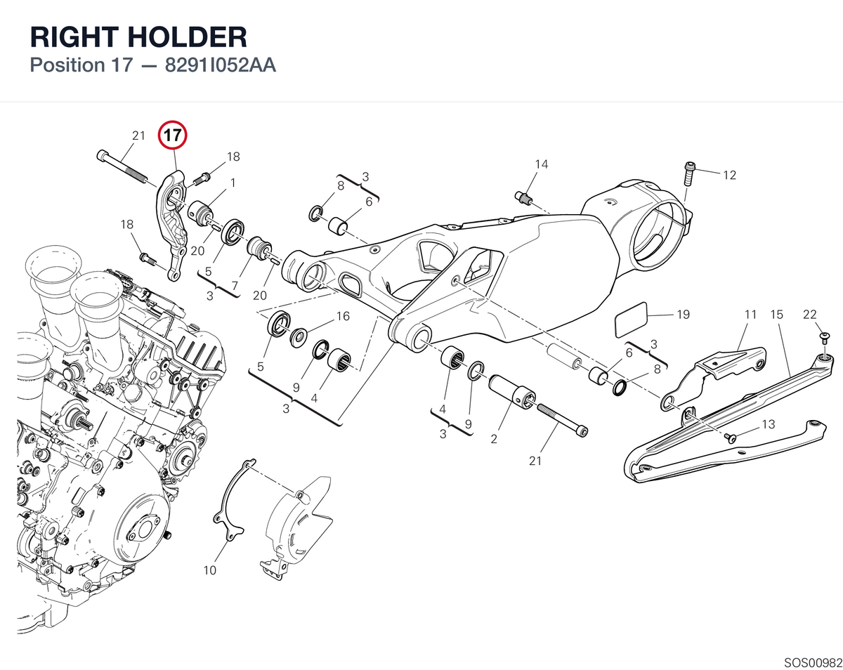 RIGHT HOLDER 8291I052AA diagram position