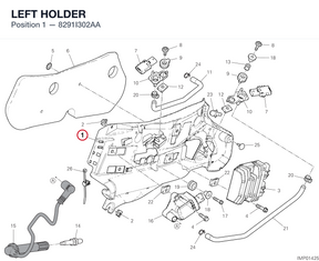 LEFT HOLDER 8291I302AA diagram position