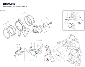 BRACKET 8291I781BA diagram position
