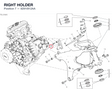 RIGHT HOLDER 8291I912AA diagram position