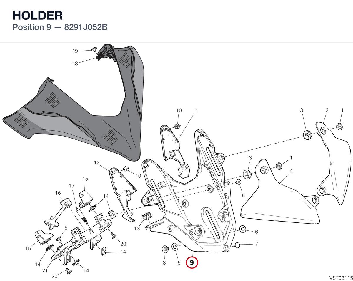 HOLDER 8291J052B diagram position
