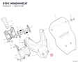 STAY, WINDSHIELD 8291J113B diagram position