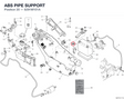 ABS PIPE SUPPORT 8291M101A diagram position