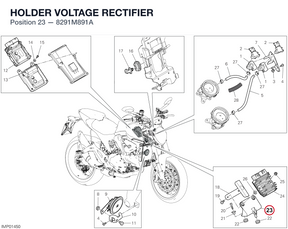 HOLDER VOLTAGE RECTIFIER 8291M891A diagram position