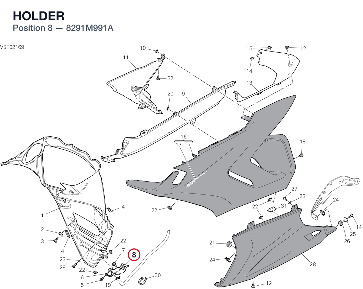 HOLDER 8291M991A diagram position