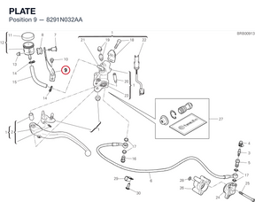 PLATE 8291N032AA diagram position