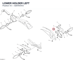 LOWER HOLDER LEFT 8291N191A diagram position