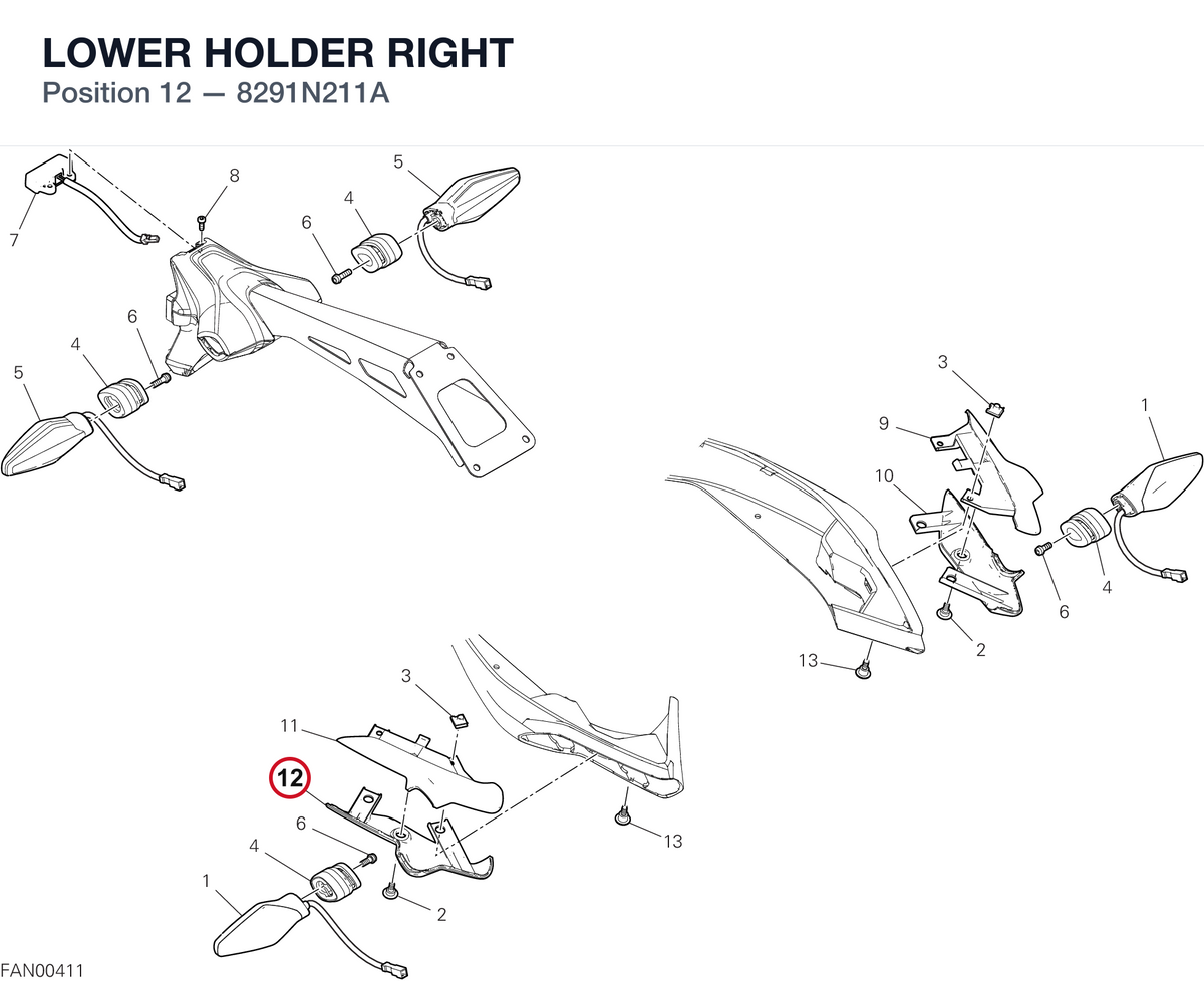 LOWER HOLDER RIGHT 8291N211A diagram position