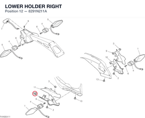 LOWER HOLDER RIGHT 8291N211A diagram position