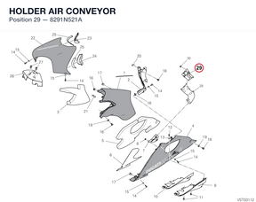 HOLDER AIR CONVEYOR 8291N521A diagram position
