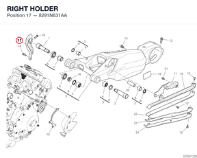 RIGHT HOLDER 8291N631AA diagram position