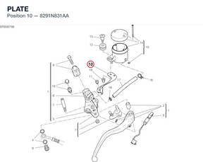 PLATE 8291N831AA diagram position