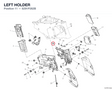 LEFT HOLDER 8291P262B diagram position