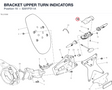 BRACKET UPPER TURN INDICATORS 8291P311A diagram position