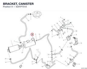 BRACKET, CANISTER 8291P751A diagram position