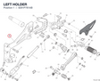 LEFT HOLDER 8291P781AB diagram position
