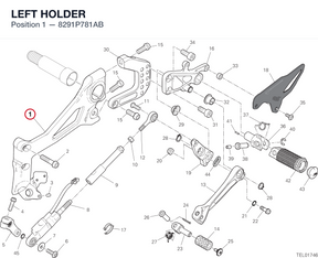LEFT HOLDER 8291P781AB diagram position