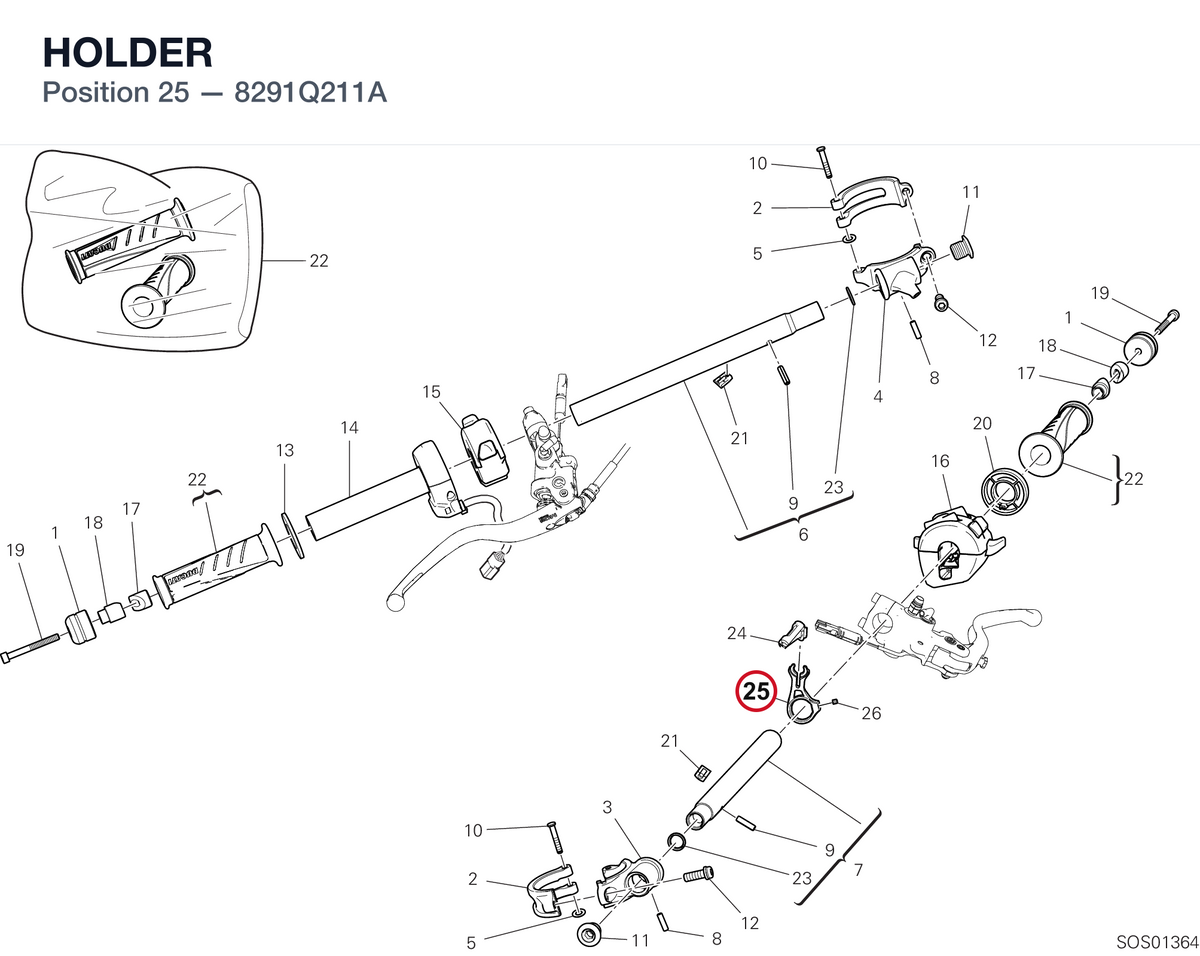 HOLDER 8291Q211A diagram position