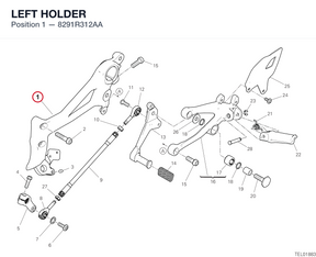 LEFT HOLDER 8291R312AA diagram position