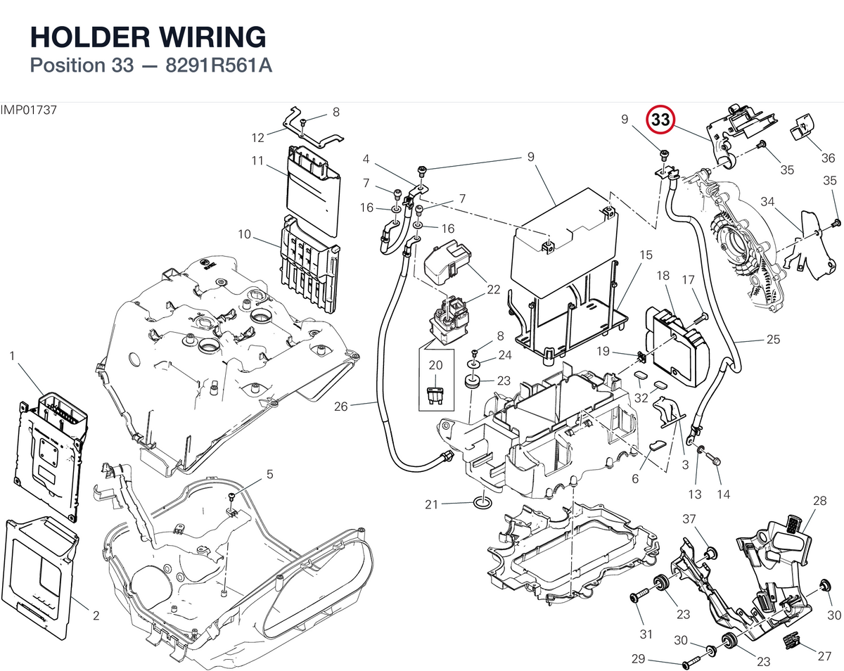 HOLDER WIRING 8291R561A diagram position
