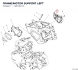 FRAME/MOTOR SUPPORT LEFT 8291S011A diagram position