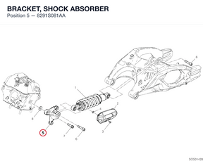 BRACKET, SHOCK ABSORBER 8291S081AA diagram position