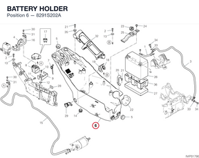 BATTERY HOLDER 8291S202A diagram position