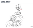 LOWER HOLDER 8291S291A diagram position