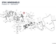 STAY, WINDSHIELD 8291S401A diagram position