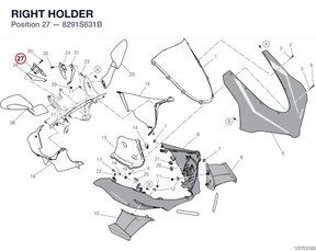 RIGHT HOLDER 8291S631B diagram position