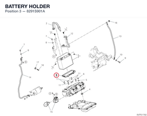 BATTERY HOLDER 8291S901A diagram position
